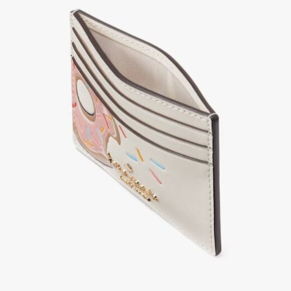 ♠️♠️ Kate Spade Coffee Break Donut Small Slim Card Holder - Picture 2 of 5